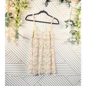 Cosabella Floral Mesh Slip Dress Spaghetti Straps Flowy Cute Y2K Made in Italy M